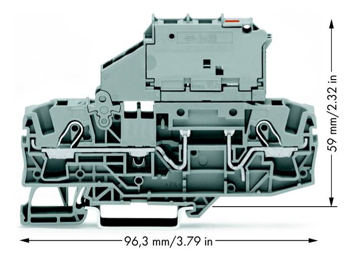 WAGO 2006-1611/1000-541 Sicherungsklemme 7.50mm Zugfeder Grau 25St.
