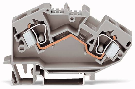 WAGO 784-992 Durchgangsklemme 10 mm Zugfeder Belegung: L Grau 25 St.