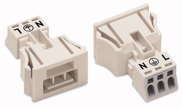 WAGO 890-733/006-000 Netz-Steckverbinder WINSTA MINI Stecker, gerade Gesamtpolzahl: 3 16A Weiß 50St.
