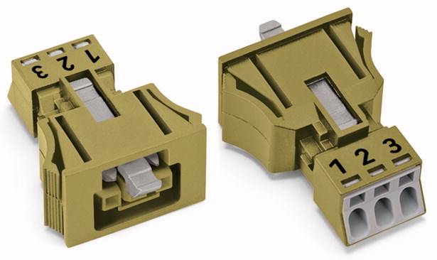 WAGO 890-763/073-000 Netz-Steckverbinder WINSTA MINI Buchse, gerade Gesamtpolzahl: 3 16A Hellgrün 50St.