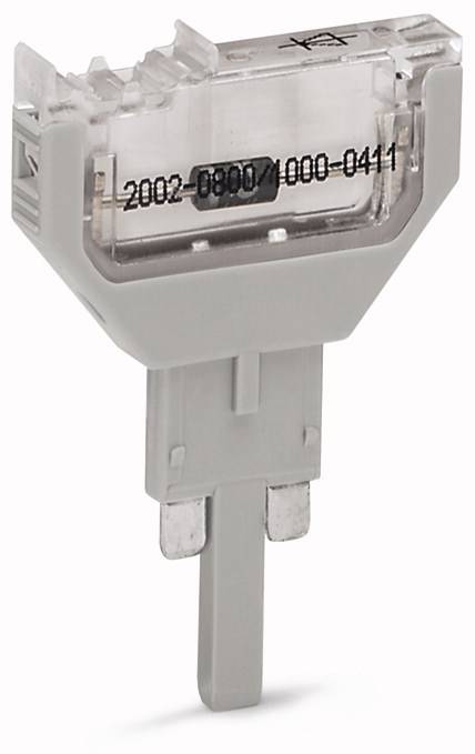 Transparenter Sicherungsstecker mit schwarzer Nummernaufschrift, für den Einsatz in elektrischen oder elektronischen Geräten.