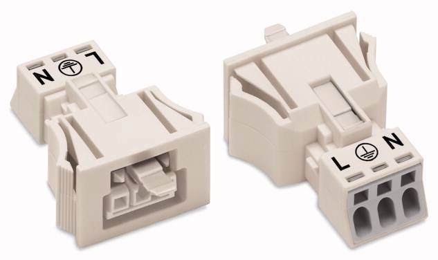 WAGO 890-723 Netz-Steckverbinder WINSTA MINI Buchse, gerade Gesamtpolzahl: 3 16A Weiß 50St.