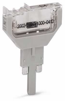 Ein graues, rechteckiges Bauteil mit einem transparenten Oberteil. Auf dem Oberteil steht die Zahl '2002-08001000-0410'.