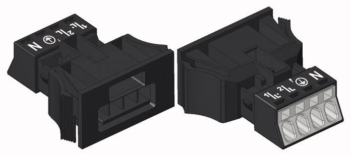 WAGO 890-714 Netz-Steckverbinder WINSTA MINI Stecker, gerade Gesamtpolzahl: 4 16A Schwarz 50St.