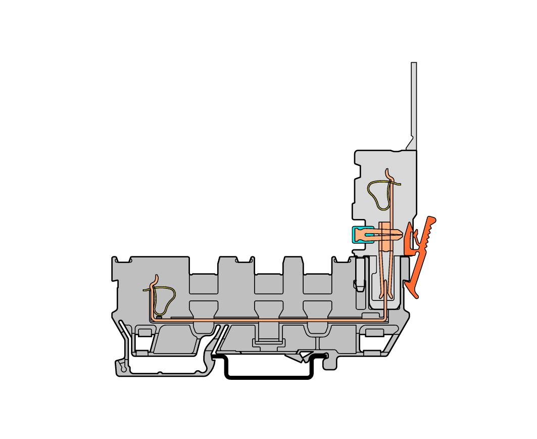 WAGO 769-214 Basisklemme 5mm Zugfeder Belegung: L Grau 50St.