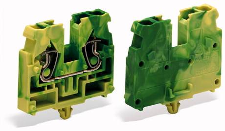 WAGO 869-317 Durchgangsklemme Federklemme Grün, Gelb 100St.