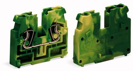 WAGO 869-327 Durchgangsklemme Federklemme Grün, Gelb 100St.