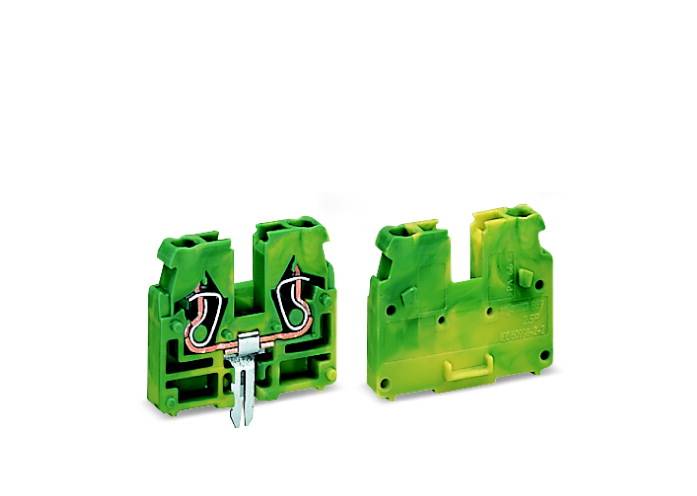 WAGO 869-328 Durchgangsklemme Federklemme Grün, Gelb 100St.