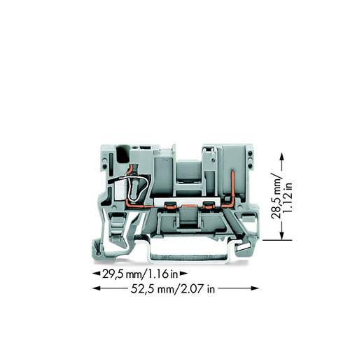 WAGO 769-176 Basisklemme 5mm Zugfeder Belegung: L Grau 100St.