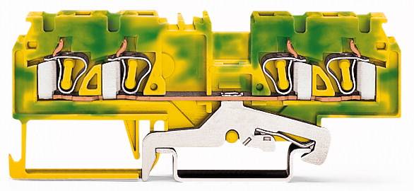 WAGO 880-837/999-940 Schutzleiterklemme 5mm Zugfeder Belegung: PE Grün, Gelb 50St.