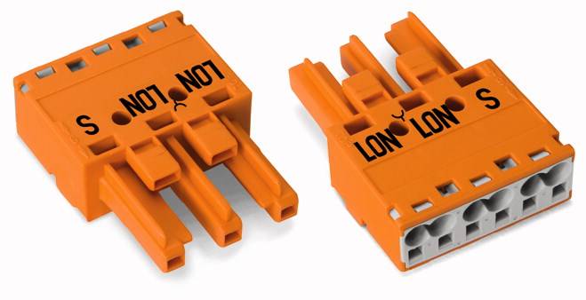 WAGO 770-1343 Netz-Steckverbinder WINSTA MIDI Buchse, gerade Gesamtpolzahl: 3 25 A Orange 100 St.