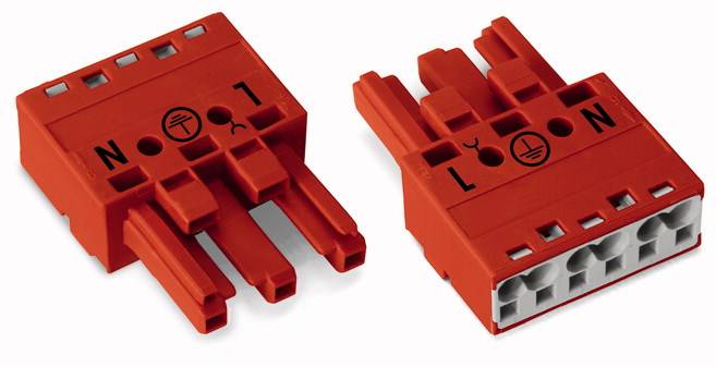WAGO 770-1303 Netz-Steckverbinder WINSTA MIDI Buchse, gerade Gesamtpolzahl: 3 25 A Rot 100 St.
