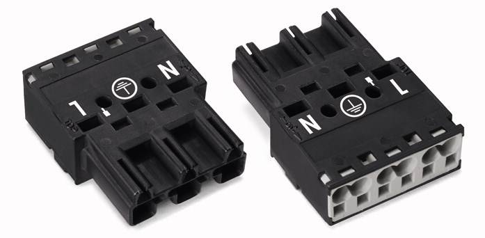 WAGO 770-213 Netz-Steckverbinder WINSTA MIDI Stecker, gerade Gesamtpolzahl: 3 25 A Schwarz 100 St.