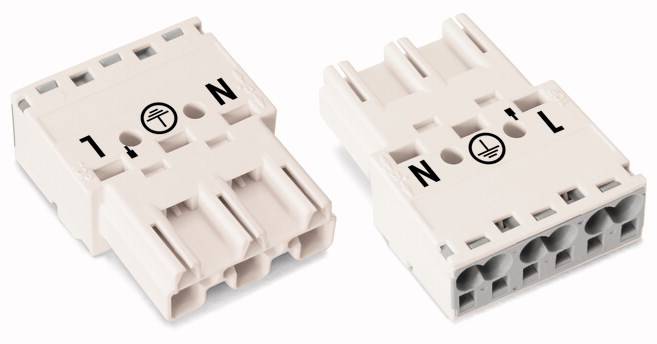 WAGO 770-233 Netz-Steckverbinder WINSTA MIDI Stecker, gerade Gesamtpolzahl: 3 25A Weiß 100St.
