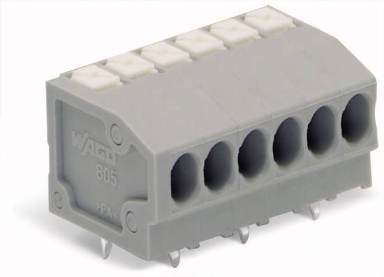 WAGO 805-306 Federkraftklemmblock 1.50mm² Polzahl 6 Grau 220St.
