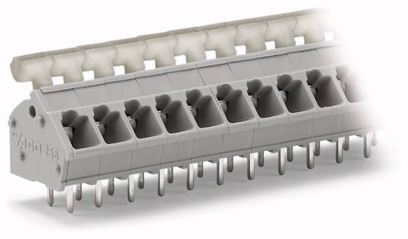 WAGO 256-406/334-000 Federkraftklemmblock 2.50mm² Polzahl 6 Grau 140St.