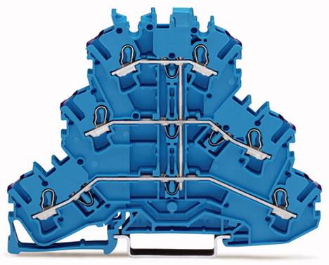 WAGO 2002-3209 Dreistock-Durchgangsklemme 5.20mm Zugfeder Belegung: N Blau 50St.