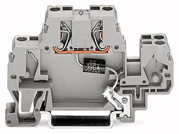 WAGO 870-523/281-593 Einzelklemme 10mm Zugfeder Belegung: L Grau 25St.