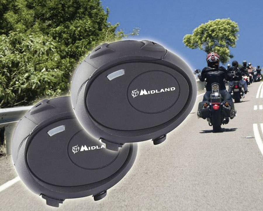 Midland C929.01 BT City Twin Set Motorrad-Gegensprechanlage Passend für (Helmtyp) alle Helmtypen