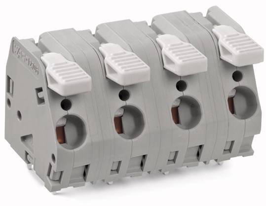 WAGO 2706-312 Federkraftklemmblock 6.00mm² Polzahl 12 Grau 5St.