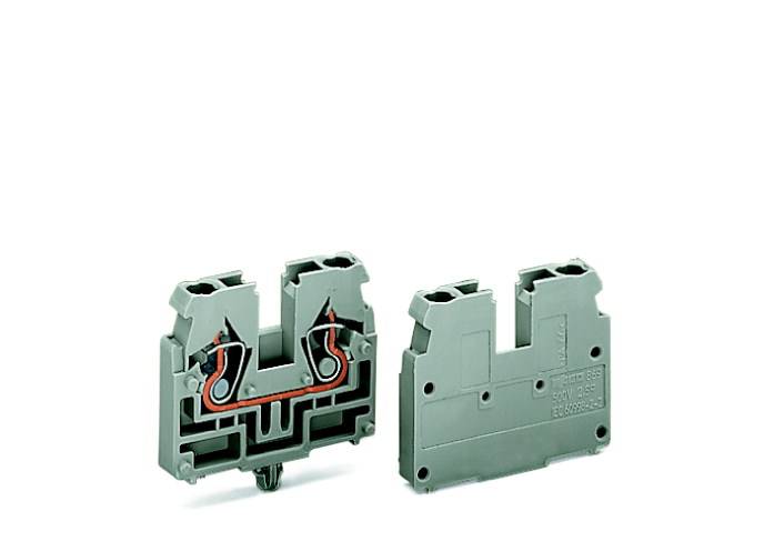 WAGO 869-331 Durchgangsklemme Federklemme Grau 100St.