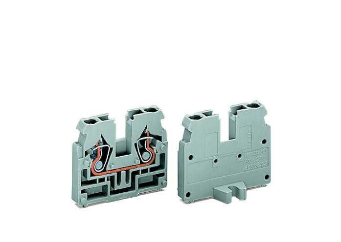 WAGO 869-301 Durchgangsklemme Federklemme Grau 100St.