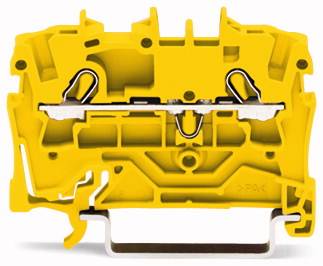 WAGO 2002-1206 Durchgangsklemme 5.20mm Zugfeder Gelb 100St.