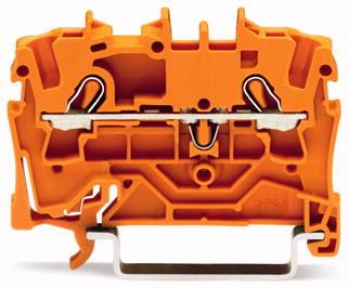 WAGO 2002-1202 Durchgangsklemme 5.20 mm Zugfeder Orange 100 St.