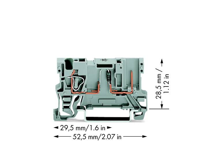 WAGO 769-238/281-411 Diodenklemme 5mm Zugfeder Belegung: L Grau 100St.