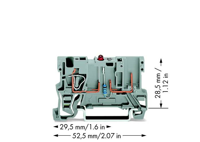 WAGO 769-239/281-413 Basisklemme 5mm Zugfeder Belegung: L Grau 100St.