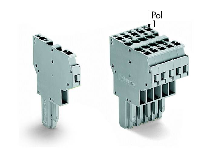 WAGO 769-121 Federleiste 5mm Zugfeder Belegung: L Grau 100St.