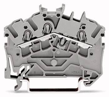 WAGO 2002-6301 Durchgangsklemme 5.20mm Zugfeder Belegung: L Grau 100St.