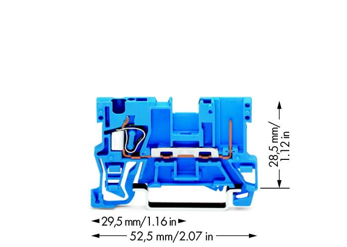 WAGO 769-176/000-006 Basisklemme 5 mm Zugfeder Belegung: N Blau 100 St.