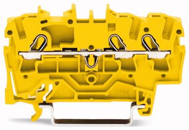 WAGO 2002-1306 Durchgangsklemme 5.20mm Zugfeder Gelb 100St.