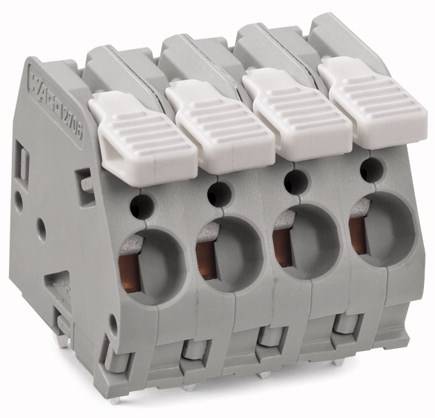 WAGO 2706-110 Federkraftklemmblock 6.00mm² Polzahl 10 Grau 15St.