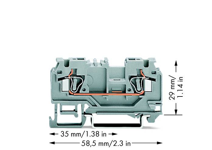 WAGO 880-901/999-940 Durchgangsklemme 5mm Zugfeder Belegung: L Grau 100St.