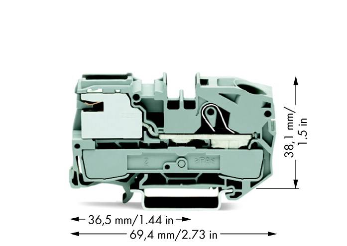 WAGO 2016-7111 Potenzialklemme 12mm Zugfeder Grau 25St.