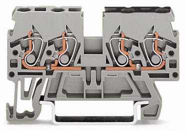 WAGO 870-826 Durchgangsklemme 5 mm Zugfeder Belegung: L Grau 100 St.