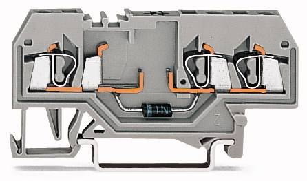 WAGO 280-673/281-411 Diodenklemme 5mm Zugfeder Belegung: L Grau 100St.