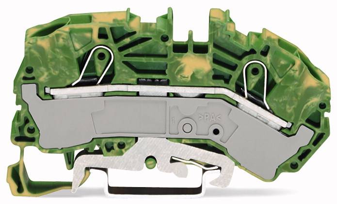 WAGO 2016-7607 Schutzleiterklemme 12mm Zugfeder Belegung: PE Grün, Gelb 20St.