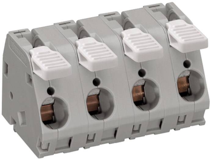 WAGO 2716-303 Federkraftklemmblock 6.00mm² Polzahl 3 Grau 25St.