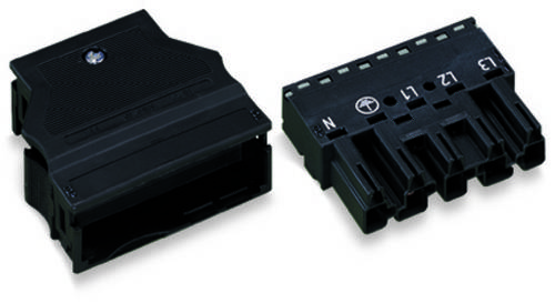 WAGO 770-115 Netz-Steckverbinder WINSTA MIDI Stecker, gerade Gesamtpolzahl: 5 25 A Schwarz 25 St.