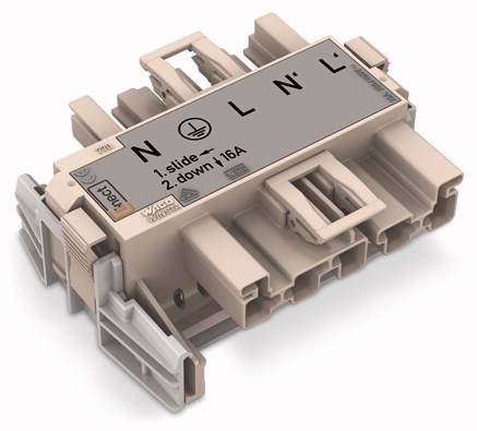 WAGO Netz-Adapter Netz-Stecker - Netz-Buchse Gesamtpolzahl: 5 Dunkelgrau 20St.