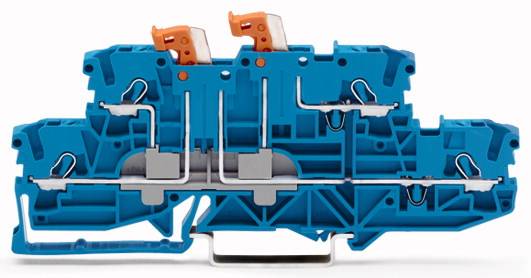 WAGO 2002-2954 Doppelstock-Trennklemme 5.20mm Zugfeder Belegung: N, N Blau 50St.