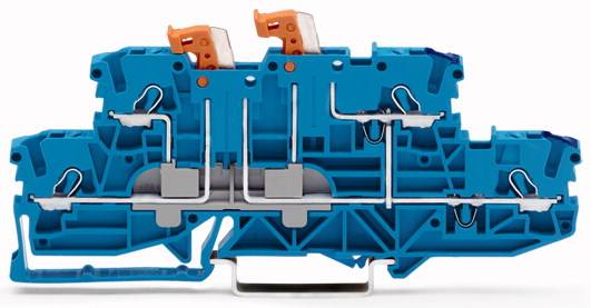 WAGO 2002-2959 Doppelstock-Trennklemme 5.20mm Zugfeder Belegung: N, N Blau 50St.