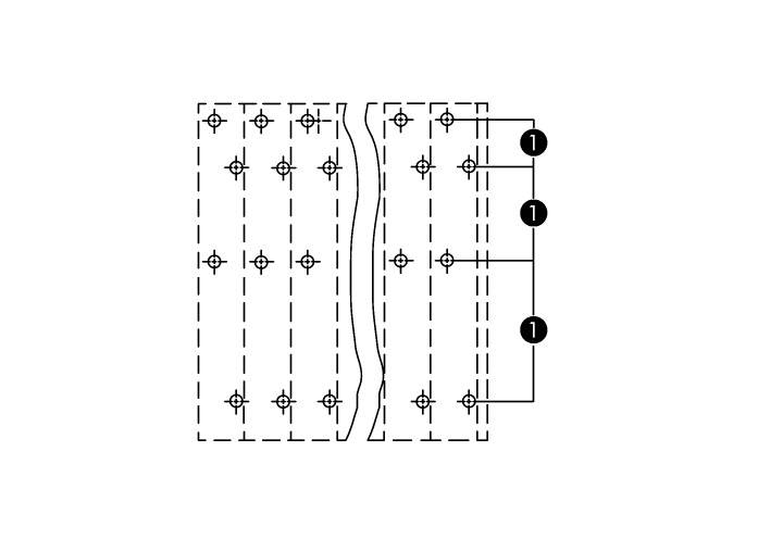 WAGO 738-208 Federkraftklemmblock 2.50mm² Polzahl 32 Grau 18St.