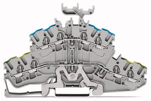 WAGO 2002-2447 Doppelstock-Schutzleiterklemme 5.20 mm Zugfeder Belegung: PE, N Grau 50 St.
