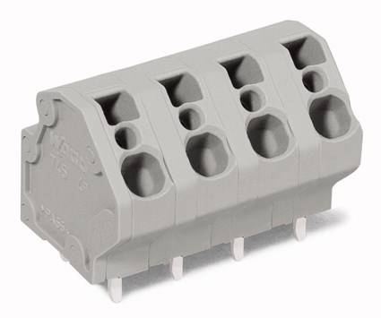 WAGO 745-3159 Federkraftklemmblock 4.00mm² Polzahl 9 Grau 48St.