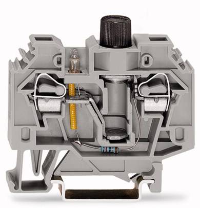 WAGO 282-128/281-417 Sicherungsklemme 13mm Zugfeder Belegung: L Grau 40St.