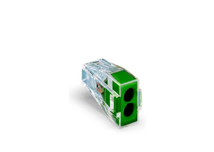 WAGO Dosenklemme starr: 0.75-2.5 mm² Polzahl: 2 1000 St. Transparent